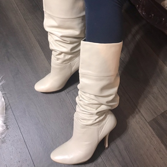 Colin Stuart Genuine Leather Ivory Boots - Picture 2 of 5